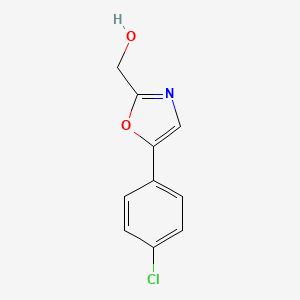 molecular formula C10H8ClNO2 B2912987 [5-(4-Chlorophenyl)-1,3-oxazol-2-yl]methanol CAS No. 109544-14-1