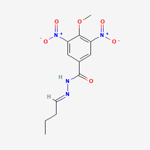 molecular formula C12H14N4O6 B2912994 (E)-N'-butylidene-4-methoxy-3,5-dinitrobenzohydrazide CAS No. 683230-51-5