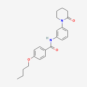molecular formula C22H26N2O3 B2912997 4-丁氧基-N-[3-(2-氧代哌啶-1-基)苯基]苯甲酰胺 CAS No. 941919-31-9