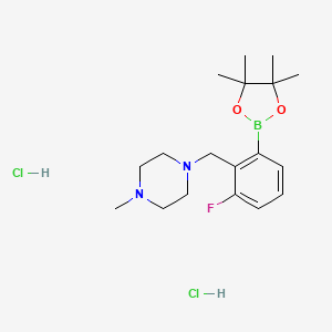 3-Fluoro-2-(N-methylpiperazinomethyl)phenylboronic acid pinacol ester, DiHCl