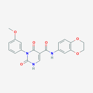 N-(2,3-dihydrobenzo[b][1,4]dioxin-6-yl)-3-(3-methoxyphenyl)-2,4-dioxo-1,2,3,4-tetrahydropyrimidine-5-carboxamide