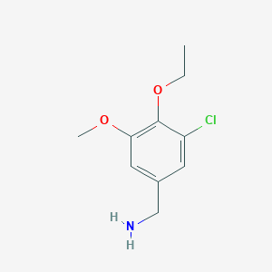 (3-Chloro-4-ethoxy-5-methoxyphenyl)methanamine