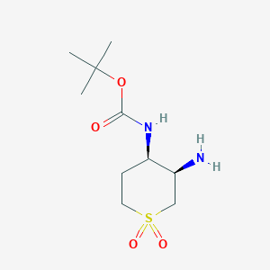 Tert-butyl N-[(3R,4R)-3-amino-1,1-dioxothian-4-yl]carbamate