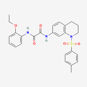 molecular formula C26H27N3O5S B2913011 N1-(2-乙氧基苯基)-N2-(1-甲苯磺酰-1,2,3,4-四氢喹啉-7-基)草酰胺 CAS No. 898414-03-4