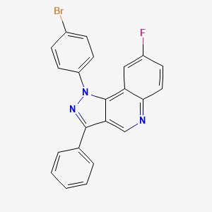 molecular formula C22H13BrFN3 B2913012 1-(4-bromophenyl)-8-fluoro-3-phenyl-1H-pyrazolo[4,3-c]quinoline CAS No. 901263-65-8