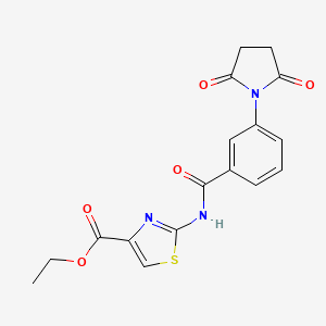 Ethyl 2-(3-(2,5-dioxopyrrolidin-1-yl)benzamido)thiazole-4-carboxylate