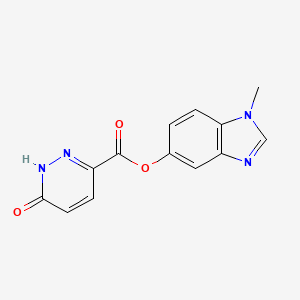molecular formula C13H10N4O3 B2913020 1-甲基-1H-苯并[d]咪唑-5-基6-氧代-1,6-二氢吡哒嗪-3-羧酸酯 CAS No. 1351643-09-8