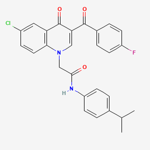 2-(6-chloro-3-(4-fluorobenzoyl)-4-oxoquinolin-1(4H)-yl)-N-(4-isopropylphenyl)acetamide