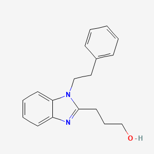 molecular formula C18H20N2O B2913033 3-[1-(2-Phenylethyl)benzimidazol-2-yl]propan-1-ol CAS No. 333746-96-6