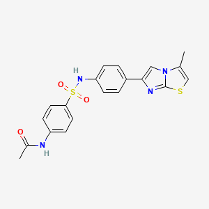 molecular formula C20H18N4O3S2 B2913034 N-(4-(N-(4-(3-methylimidazo[2,1-b]thiazol-6-yl)phenyl)sulfamoyl)phenyl)acetamide CAS No. 893980-47-7