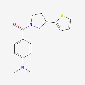 (4-(Dimethylamino)phenyl)(3-(thiophen-2-yl)pyrrolidin-1-yl)methanone