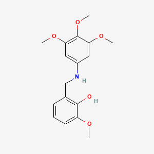 molecular formula C17H21NO5 B2913051 2-甲氧基-6-{[(3,4,5-三甲氧基苯基)氨基]甲基}苯酚 CAS No. 1232808-85-3