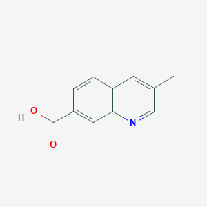 molecular formula C11H9NO2 B2913054 3-Methylquinoline-7-carboxylic acid CAS No. 1956328-32-7