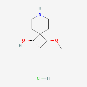 molecular formula C9H18ClNO2 B2913056 (1S,3R)-3-Methoxy-7-azaspiro[3.5]nonan-1-ol;hydrochloride CAS No. 2408937-53-9