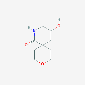 molecular formula C9H15NO3 B2913057 4-Hydroxy-9-oxa-2-azaspiro[5.5]undecan-1-one CAS No. 2094288-70-5