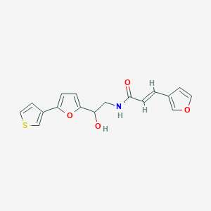 molecular formula C17H15NO4S B2913059 (E)-3-(呋喃-3-基)-N-(2-羟基-2-(5-(噻吩-3-基)呋喃-2-基)乙基)丙烯酰胺 CAS No. 2035018-57-4