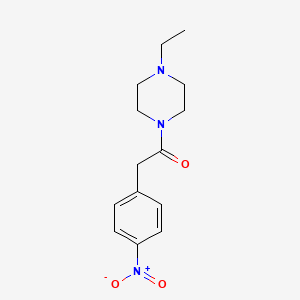 molecular formula C14H19N3O3 B2913068 1-(4-乙基哌嗪-1-基)-2-(4-硝基苯基)乙酮 CAS No. 546107-39-5