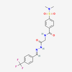 (E)-4-(N,N-dimethylsulfamoyl)-N-(2-oxo-2-(2-(4-(trifluoromethyl)benzylidene)hydrazinyl)ethyl)benzamide
