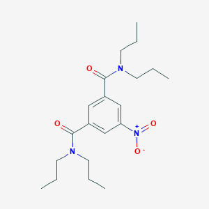 molecular formula C20H31N3O4 B2913070 5-nitro-1-N,1-N,3-N,3-N-tetrapropylbenzene-1,3-dicarboxamide CAS No. 349408-64-6