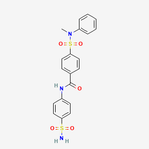 4-[methyl(phenyl)sulfamoyl]-N-(4-sulfamoylphenyl)benzamide