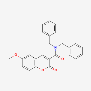 N,N-dibenzyl-6-methoxy-2-oxo-2H-chromene-3-carboxamide