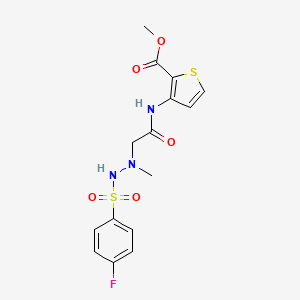 Methyl 3-[(2-{2-[(4-fluorophenyl)sulfonyl]-1-methylhydrazino}acetyl)amino]-2-thiophenecarboxylate