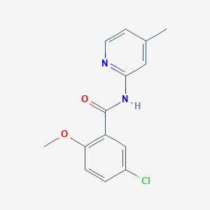 5-chloro-2-methoxy-N-(4-methylpyridin-2-yl)benzamide
