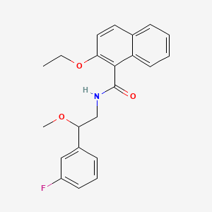 molecular formula C22H22FNO3 B2913115 2-ethoxy-N-(2-(3-fluorophenyl)-2-methoxyethyl)-1-naphthamide CAS No. 1796949-59-1