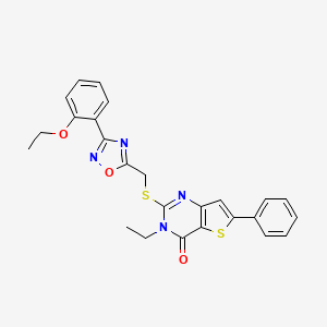 6-[(3-chlorobenzoyl)amino]-N-(4-fluorobenzyl)chromane-3-carboxamide