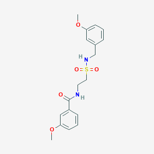 molecular formula C18H22N2O5S B2913127 3-methoxy-N-(2-(N-(3-methoxybenzyl)sulfamoyl)ethyl)benzamide CAS No. 899967-31-8