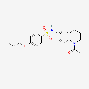 4-isobutoxy-N-(1-propionyl-1,2,3,4-tetrahydroquinolin-6-yl)benzenesulfonamide