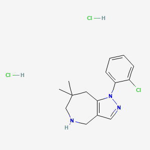 1-(2-chlorophenyl)-7,7-dimethyl-1H,4H,5H,6H,7H,8H-pyrazolo[4,3-c]azepine dihydrochloride