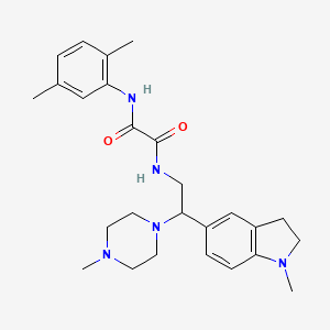 molecular formula C26H35N5O2 B2913139 N1-(2,5-二甲基苯基)-N2-(2-(1-甲基吲哚林-5-基)-2-(4-甲基哌嗪-1-基)乙基)草酰胺 CAS No. 922016-15-7