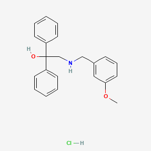 molecular formula C22H24ClNO2 B2913140 2-{[(3-Methoxyphenyl)methyl]amino}-1,1-diphenylethan-1-ol hydrochloride CAS No. 321521-60-2