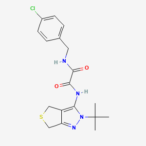 N'-(2-tert-butyl-4,6-dihydrothieno[3,4-c]pyrazol-3-yl)-N-[(4-chlorophenyl)methyl]oxamide