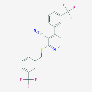 2-{[3-(Trifluoromethyl)benzyl]sulfanyl}-4-[3-(trifluoromethyl)phenyl]nicotinonitrile