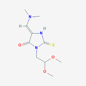(5Z)-3-(2,2-dimethoxyethyl)-5-(dimethylaminomethylidene)-2-sulfanylideneimidazolidin-4-one