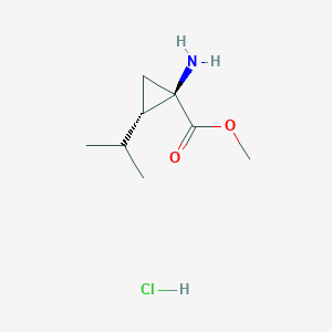 Methyl (1R,2S)-1-amino-2-propan-2-ylcyclopropane-1-carboxylate;hydrochloride