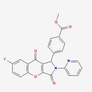 methyl 4-(7-fluoro-3,9-dioxo-2-pyridin-2-yl-1H-chromeno[2,3-c]pyrrol-1-yl)benzoate