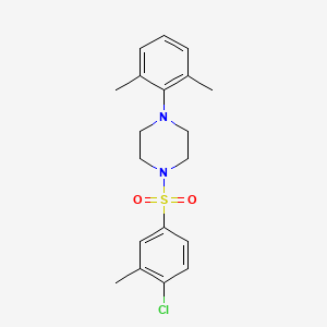 molecular formula C19H23ClN2O2S B2913180 1-(4-Chloro-3-methylphenyl)sulfonyl-4-(2,6-dimethylphenyl)piperazine CAS No. 1981935-04-9