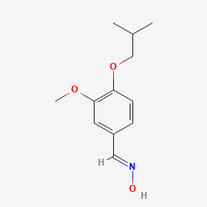 molecular formula C12H17NO3 B2913181 (NE)-N-[[3-methoxy-4-(2-methylpropoxy)phenyl]methylidene]hydroxylamine CAS No. 556020-43-0