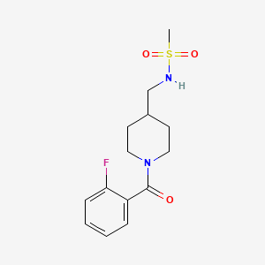 N-((1-(2-fluorobenzoyl)piperidin-4-yl)methyl)methanesulfonamide