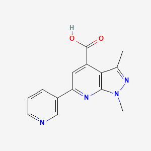 1,3-dimethyl-6-(pyridin-3-yl)-1H-pyrazolo[3,4-b]pyridine-4-carboxylic acid