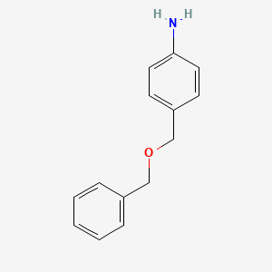 molecular formula C14H15NO B2913184 4-[(Benzyloxy)methyl]aniline CAS No. 881741-06-6