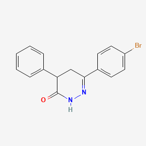 molecular formula C16H13BrN2O B2913188 6-(4-bromophenyl)-4-phenyl-4,5-dihydro-3(2H)-pyridazinone CAS No. 344282-67-3