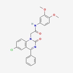 2-(6-chloro-2-oxo-4-phenylquinazolin-1(2H)-yl)-N-(3,4-dimethoxyphenyl)acetamide