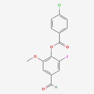 4-Formyl-2-iodo-6-methoxyphenyl 4-chlorobenzoate