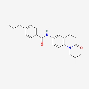 molecular formula C23H28N2O2 B2913198 N-(1-isobutyl-2-oxo-1,2,3,4-tetrahydroquinolin-6-yl)-4-propylbenzamide CAS No. 946269-94-9