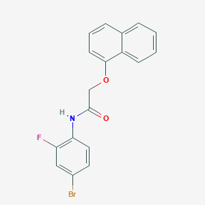 molecular formula C18H13BrFNO2 B291320 N-(4-bromo-2-fluorophenyl)-2-(1-naphthyloxy)acetamide 