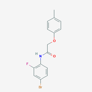 molecular formula C15H13BrFNO2 B291321 N-(4-bromo-2-fluorophenyl)-2-(4-methylphenoxy)acetamide 